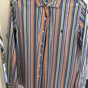 Ralph Lauren Men's Striped Button Down Shirt - Blue, Green, Orange